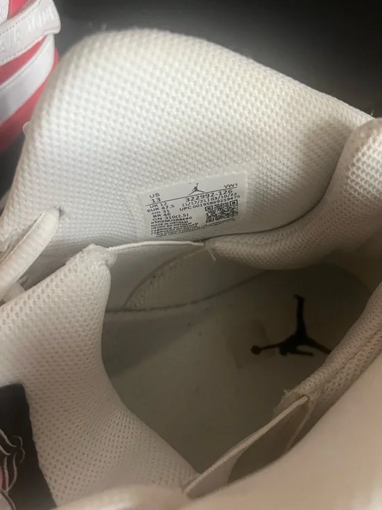 Men’s Red, Black& White Retro-Style Basketball Jordans - Picture 9 of 10